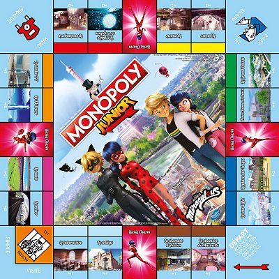 Miraculous Geschichten von Ladybug und Cat Noir Brettspiel Monopoly Junior *Französische Version*