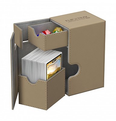 Ultimate Guard Flip´n´Tray Deck Case 80+ Standardgröße XenoSkin&trade; Sand