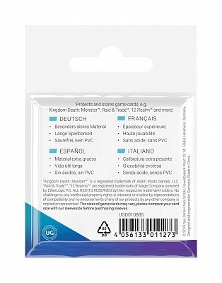 Ultimate Guard Premium Soft Sleeves für Brettspielkarten Quadratisch Klein (50)