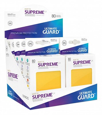 Ultimate Guard Supreme UX Sleeves Standardgröße Matt Gelb (80)